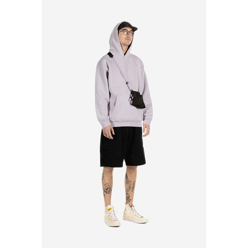 Bavlněná mikina Taikan Custom Hoodie pánská, fialová barva, s kapucí, hladká, TH0001.LAV-LAV