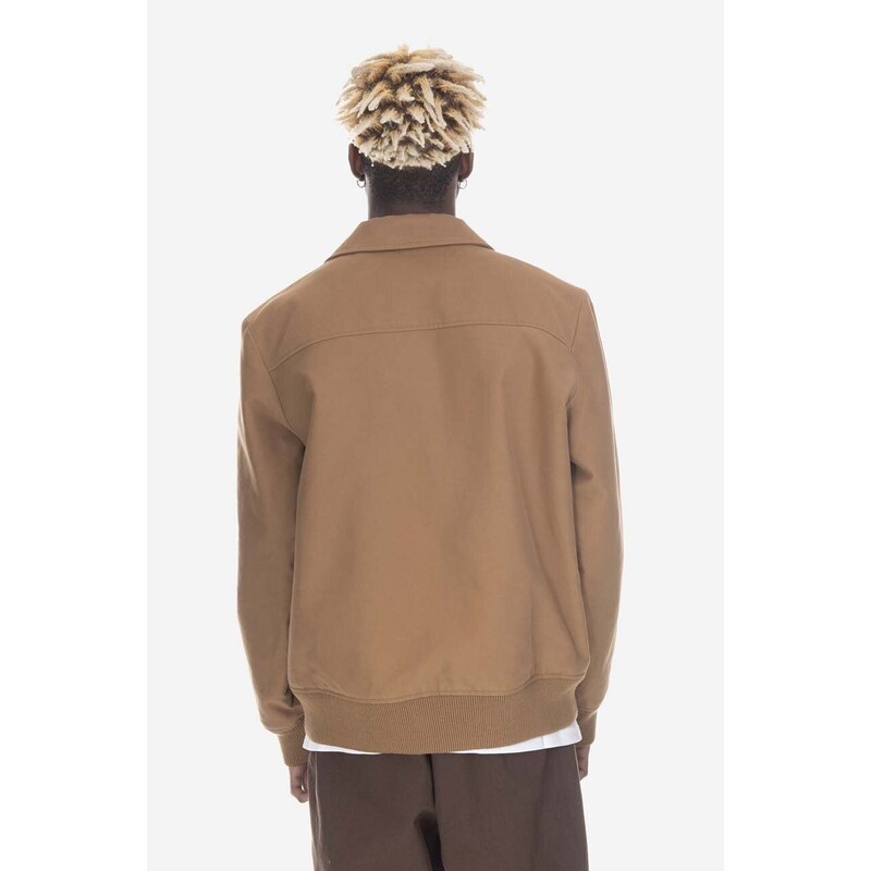 Bunda A.P.C. Blouson Gilles pánská, hnědá barva, přechodná, COFCS-H02706 CARAMEL