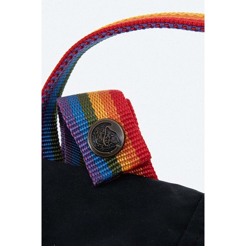 Batoh Fjallraven Kanken Rainbow černá barva, velký, s aplikací, F23620.550.907-550