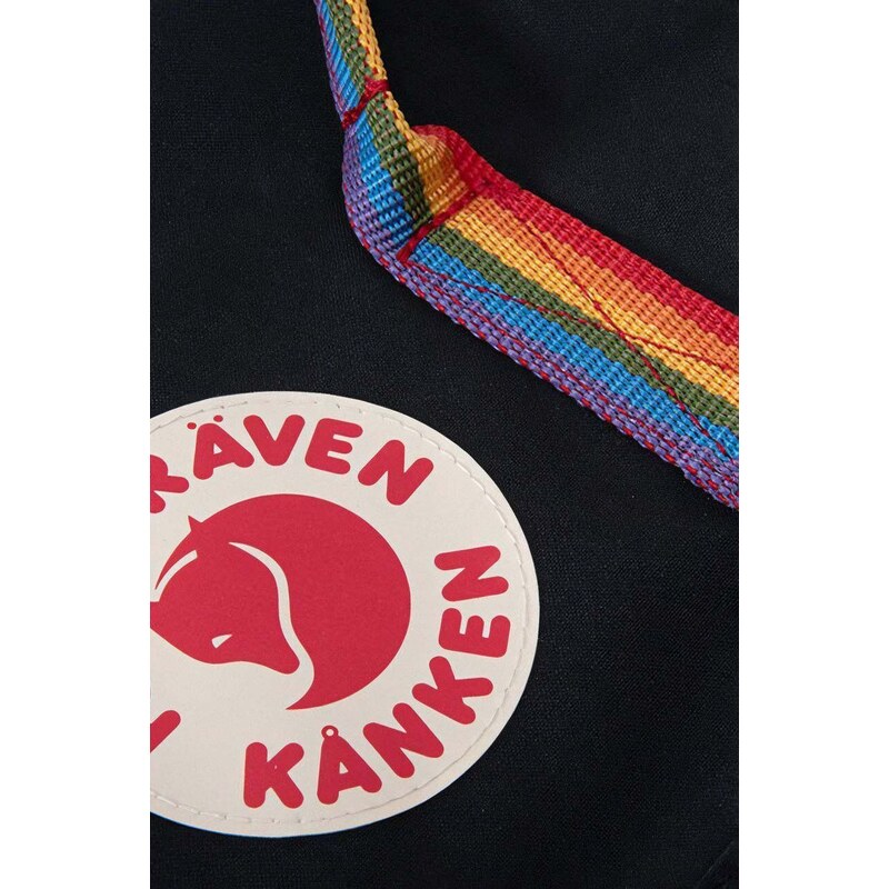 Batoh Fjallraven Kanken Rainbow černá barva, velký, s aplikací, F23620.550.907-550