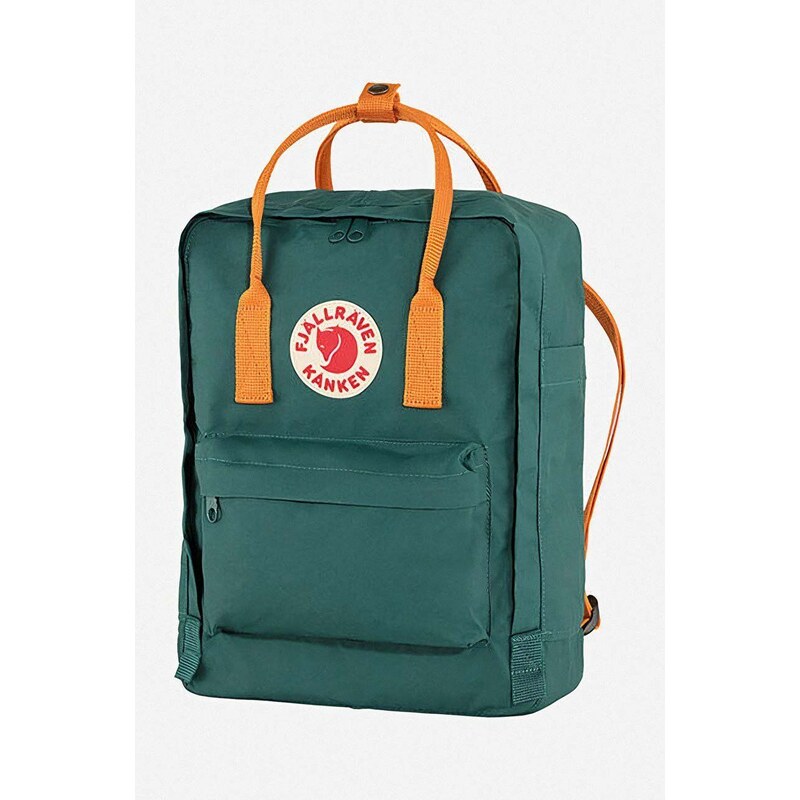 Batoh Fjallraven Kanken zelená barva, velký, s aplikací, F23510.667.206-667