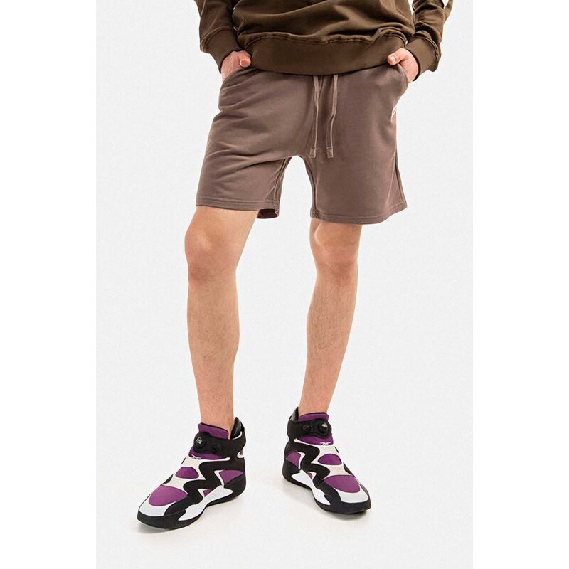 Bavlněné šortky Alpha Industries hnědá barva, 106365.628-brown