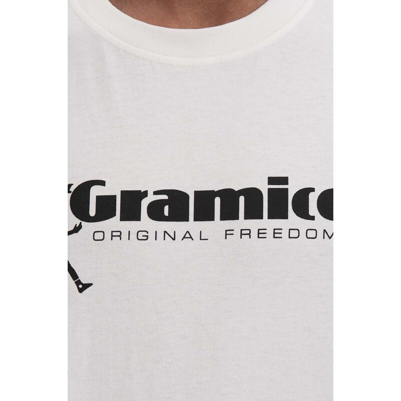 Bavlněné tričko Gramicci Dancing Man Tee bílá barva, s potiskem, G3SU.T045-white