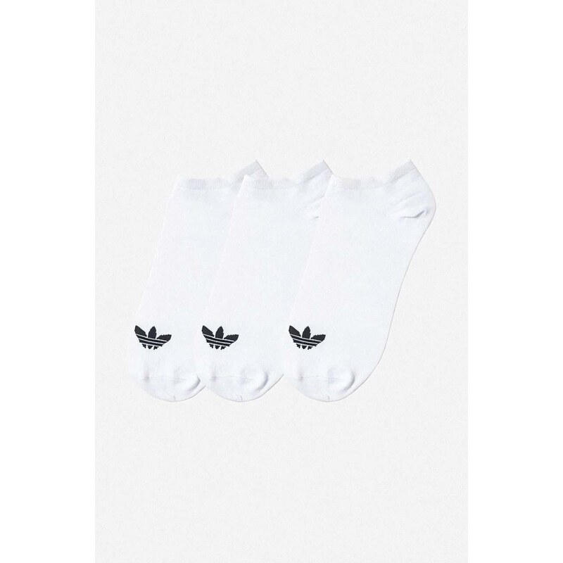 Ponožky adidas Originals Trefoil Liner 3-pack bílá barva, S20273-white