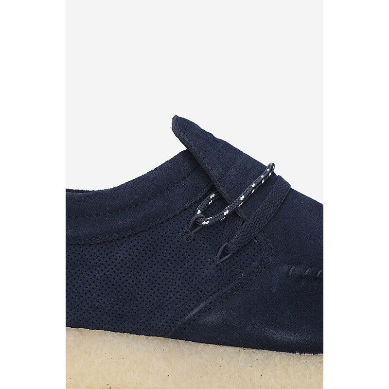 Semišové polobotky Clarks Originals x Ronnie Fieg Maycliffe pánské, tmavomodrá barva, 26170244