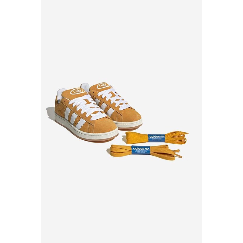 Semišové sneakers boty adidas Originals Campus 00S žlutá barva, H03473-yellow