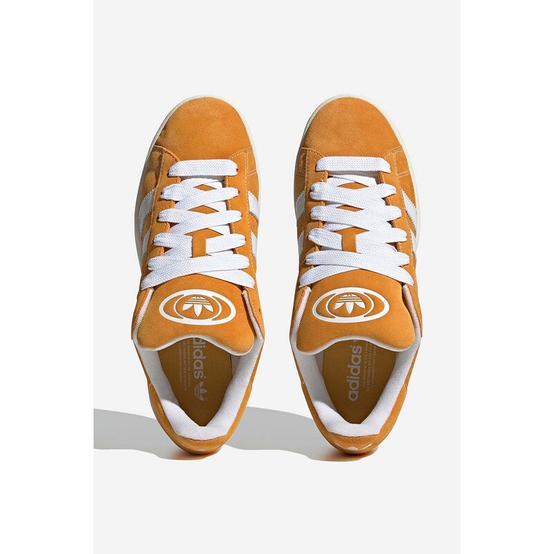 Semišové sneakers boty adidas Originals Campus 00S žlutá barva, H03473-yellow