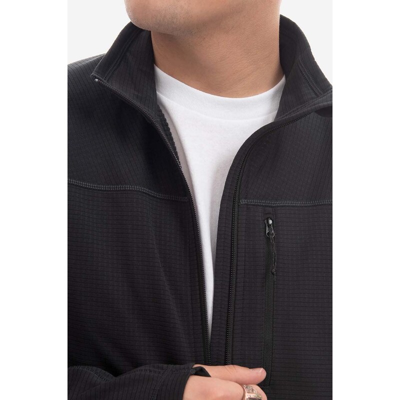 Mikina Fjallraven Abisko Lite Fleece Jacket M F86971 550 pánská, černá barva, hladká