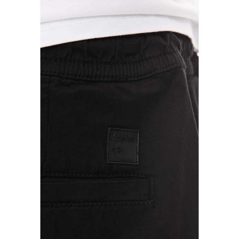 Bavlněné šortky Alpha Industries černá barva, 106251.03-black