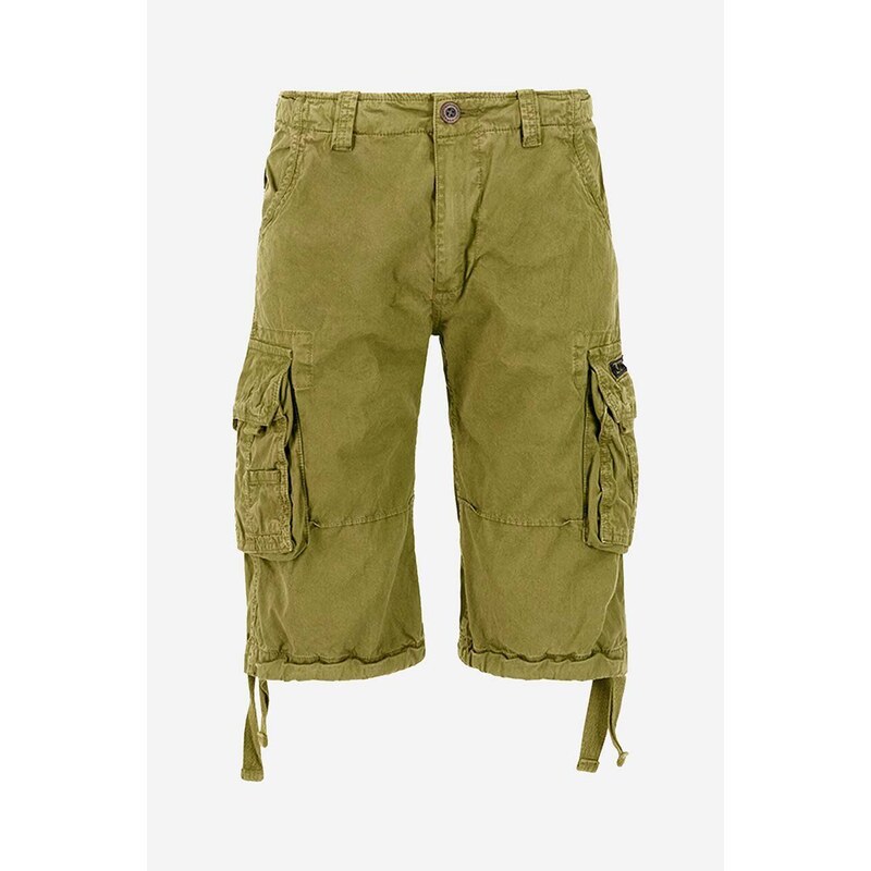 Bavlněné šortky Alpha Industries Jet Short 191200 440 hnědá barva, 191200.440-brown