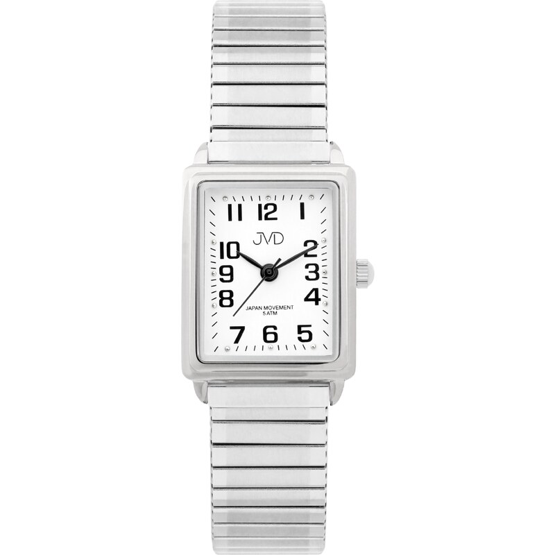 Elegantní hranaté ocelové hodinky JVD steel J4072.3 - unisex s
