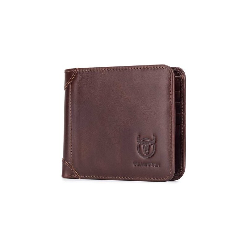 Bullcaptain elegantní kožená peněženka Werner Hnědá BULLCAPTAIN QB031Hs4