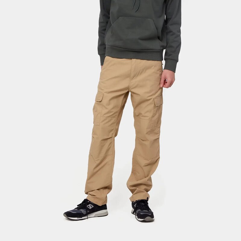 Carhartt WIP Letecké Kalhoty Dusty H Brown Rinsed I009578_07E_02