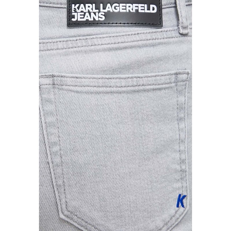 Džíny Karl Lagerfeld Jeans dámské, šedá barva