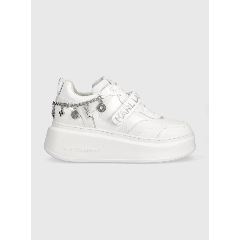 Kožené sneakers boty Karl Lagerfeld ANAKAPRI bílá barva, KL63540F