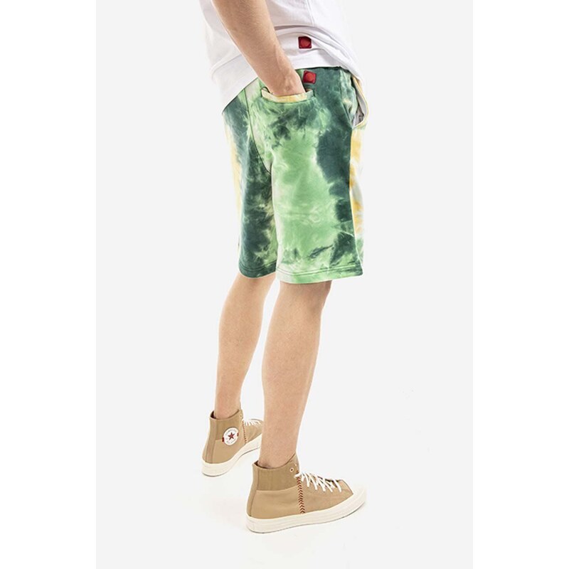 Bavlněné šortky CLOT Badge Shorts CLSRS50016-GREEN zelená barva