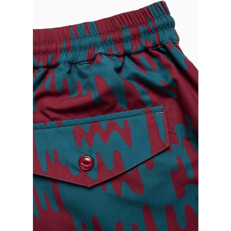 Plavkové šortky by Parra Tremor Pattern 49131.DEEPRED-DEEP.RED