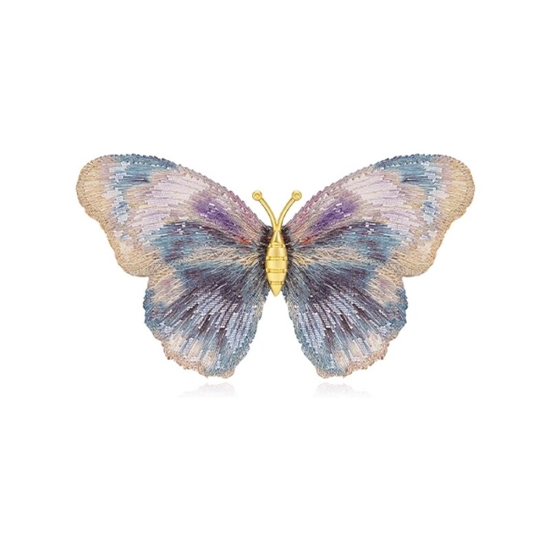 Éternelle Exkluzivní vyšívaná brož Antonina - motýl