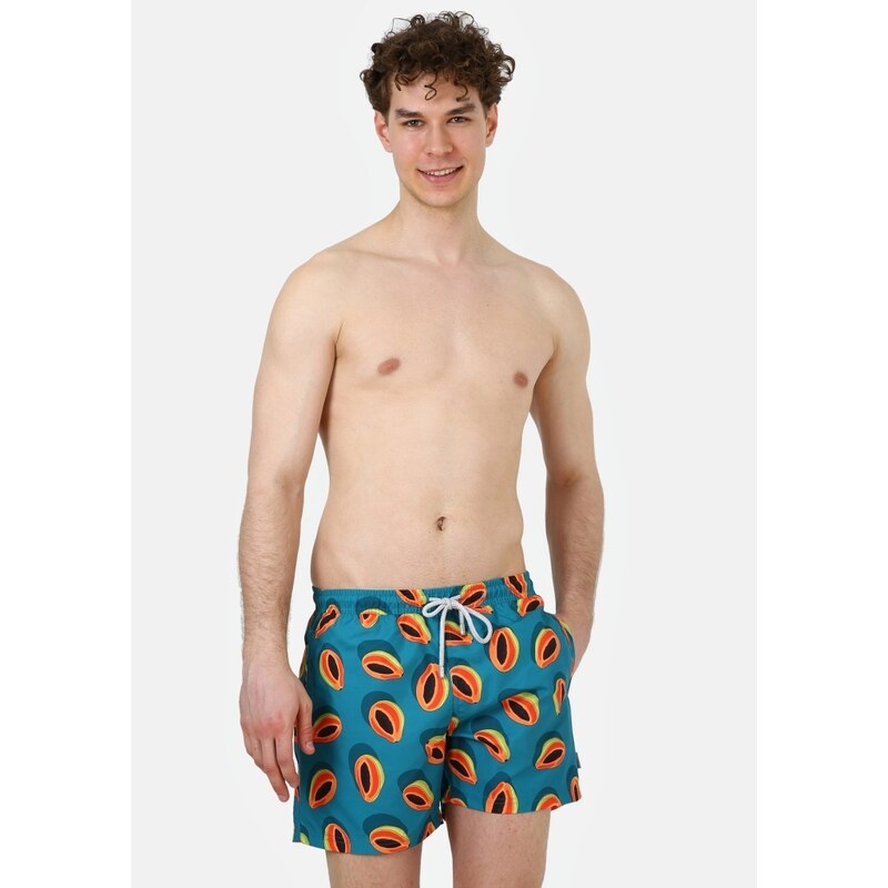 Pánské plavky John Frank JFSS21SW37 PAPAYA Zelená