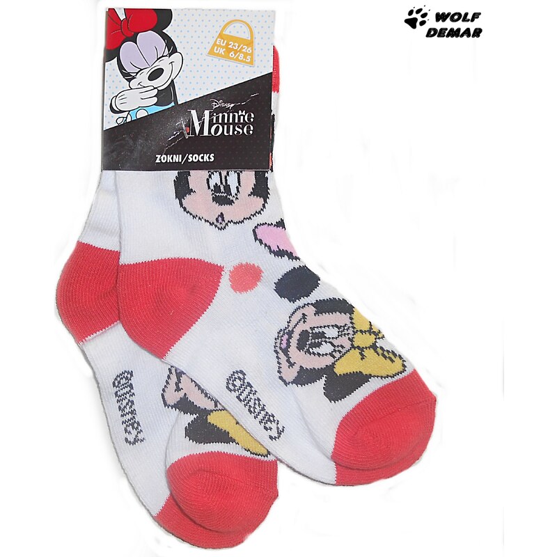 Dívčí ponožky SETINO Minnie 99 bílé