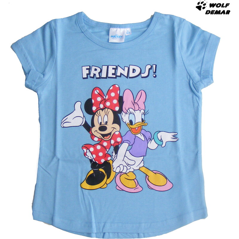 Dívčí tričko SETINO 209 Minnie a Daisy modré
