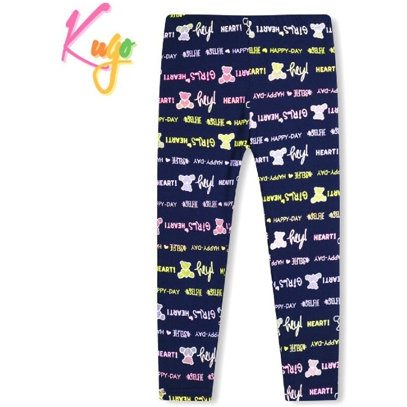 Dívčí legíny Kugo SL0390, tmavě modré, vel. 98