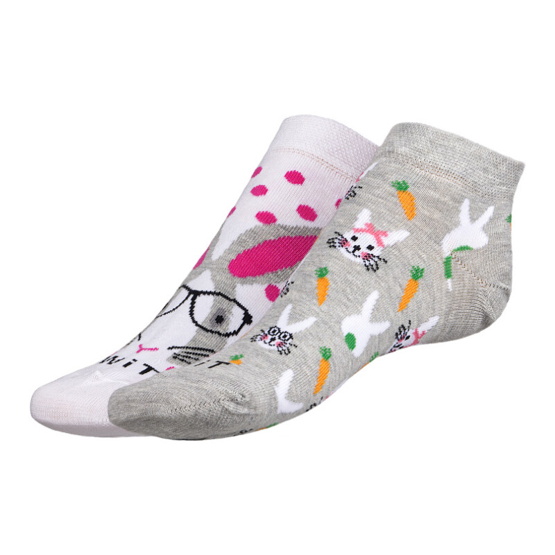 BELLATEX Dámské ponožky nízké králík/mrkev, vel. 35-38