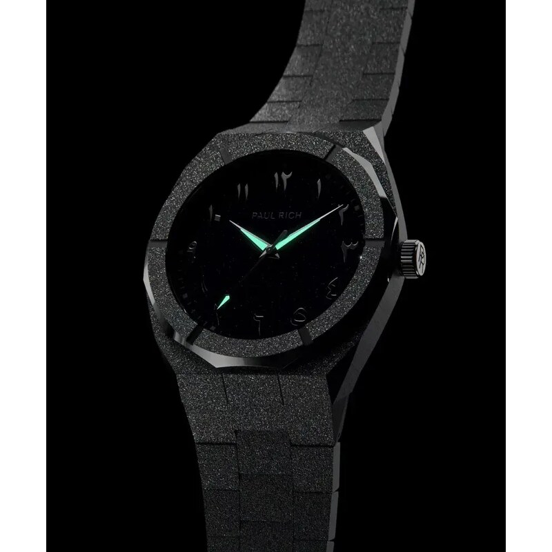 Stříbrné pánské hodinky Paul Rich s ocelovým páskem Frosted Star Dust  Arabic Edition - Silver Oasis 45MM - GLAMI.cz