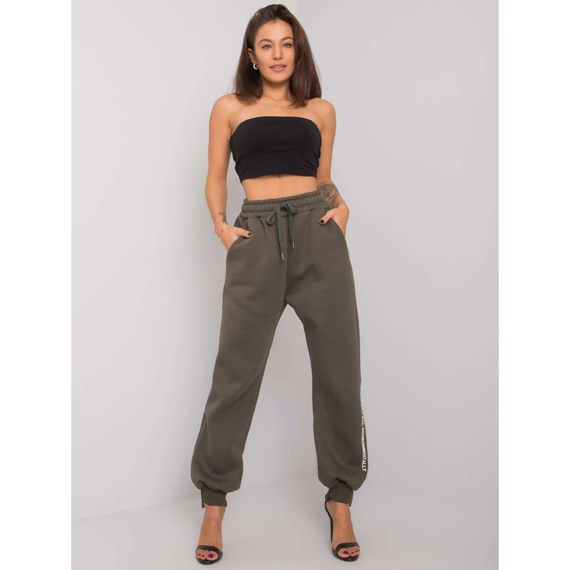 Dámské tepláky 7237.81 tmavá khaki - FPrice 113507638