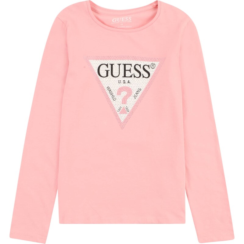 GUESS Tričko stříbrně šedá / růžová / černá / offwhite