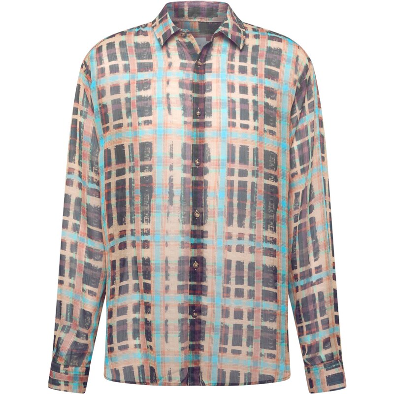 TOPMAN Košile nefritová / korálová / starorůžová / černá