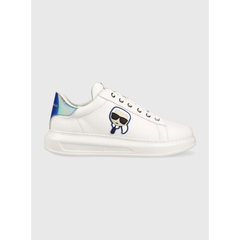 Kožené sneakers boty Karl Lagerfeld KAPRI MENS bílá barva, KL52530G