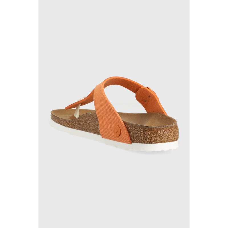 Žabky Birkenstock Gizeh dámské, oranžová barva, na plochém podpatku, 1025560
