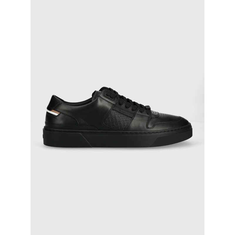 Kožené sneakers boty BOSS Gary černá barva, 50498064