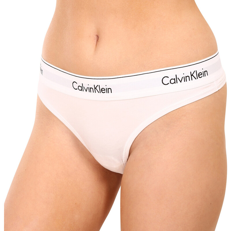 Dámská tanga Calvin Klein bílá (F3786E-100)