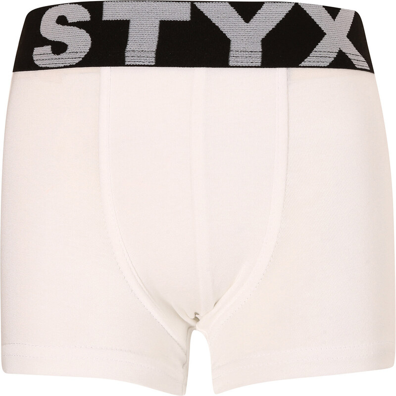 Dětské boxerky Styx sportovní guma bílé (GJ1061) 6-8 let