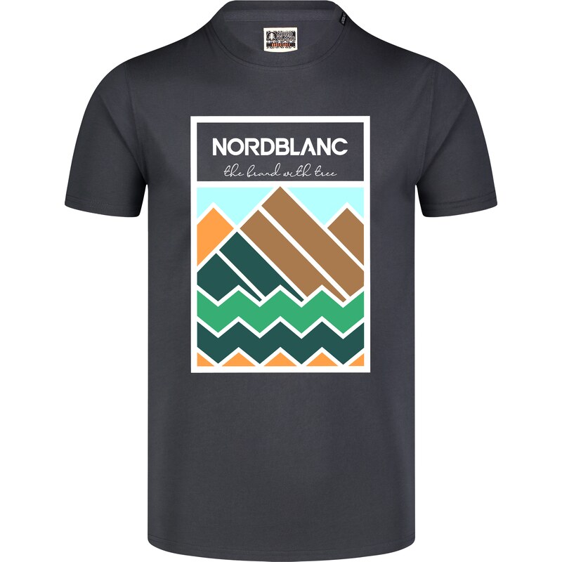 Nordblanc Šedé pánské bavlněné tričko COLOUR