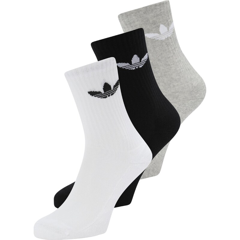 ADIDAS ORIGINALS Ponožky Trefoil šedý melír / černá / bílá