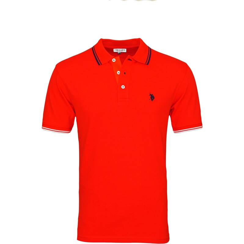 U.S. POLO ASSN. Tričko Barney červená / černá / bílá