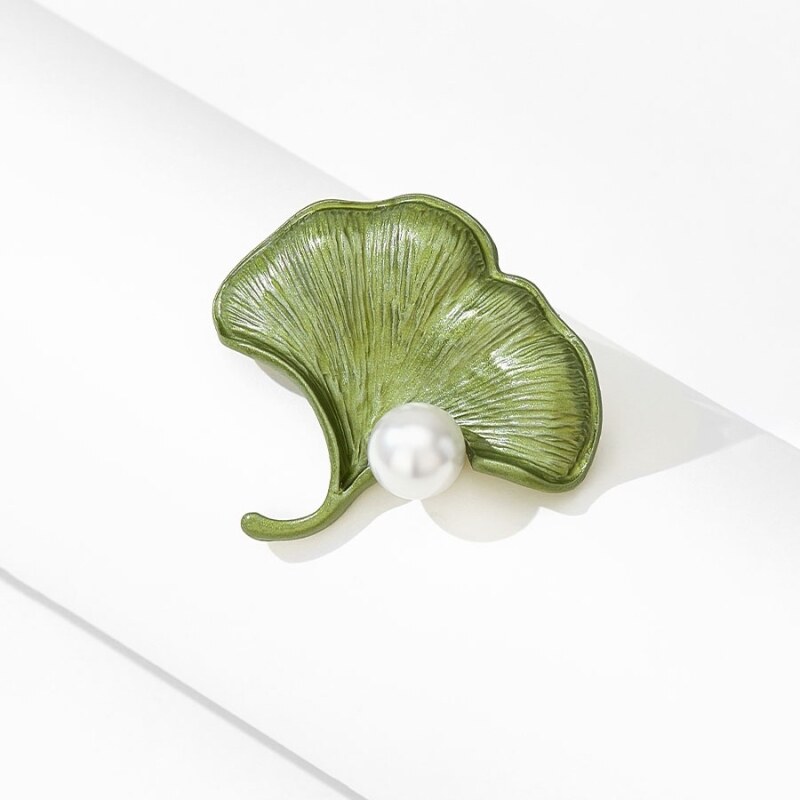 Éternelle Unikátní perlová brož Ginkgo biloba