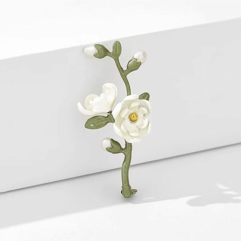 Éternelle Unikátní perlová brož - květina, sladkovodní perla