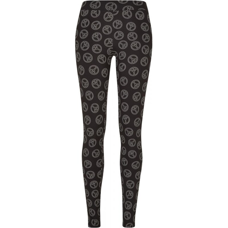 URBAN CLASSICS Ladies Soft AOP Leggings - blackpeace