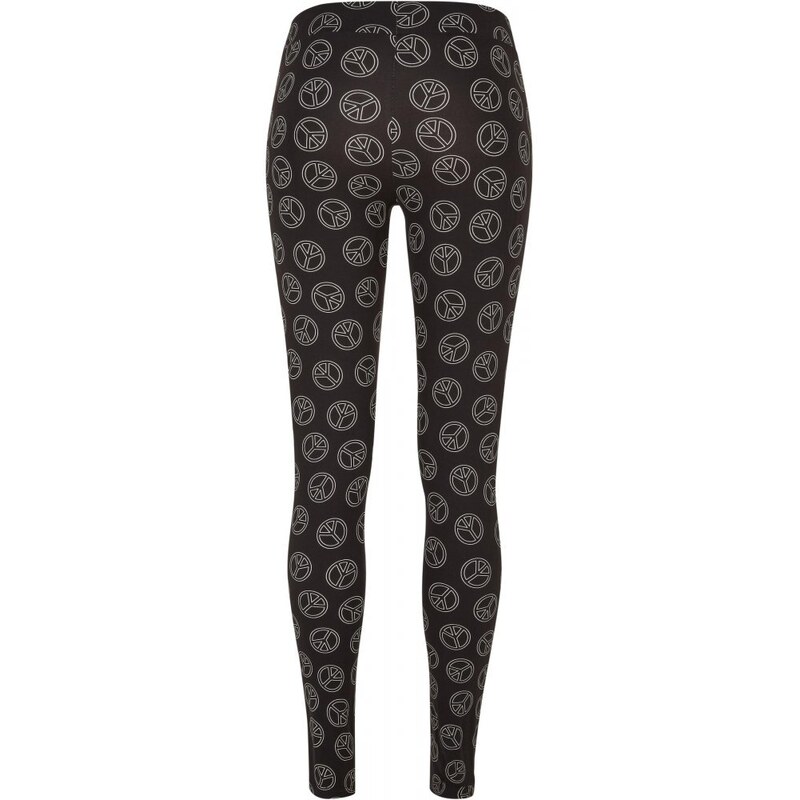 URBAN CLASSICS Ladies Soft AOP Leggings - blackpeace