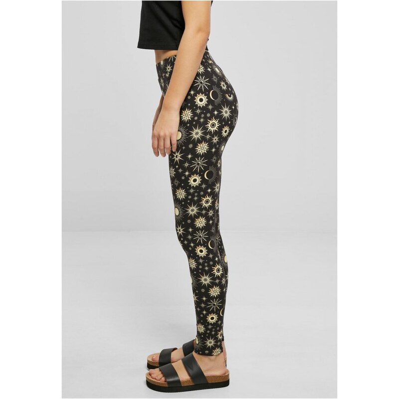 URBAN CLASSICS Ladies Soft AOP Leggings - blacksun