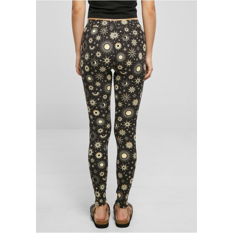 URBAN CLASSICS Ladies Soft AOP Leggings - blacksun