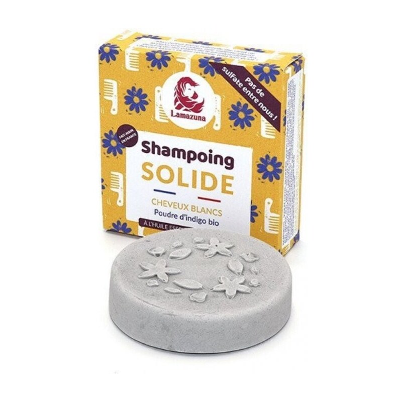 Tuhý šampon pro šedivé vlasy (Indigo) Lamazuna - 70 g