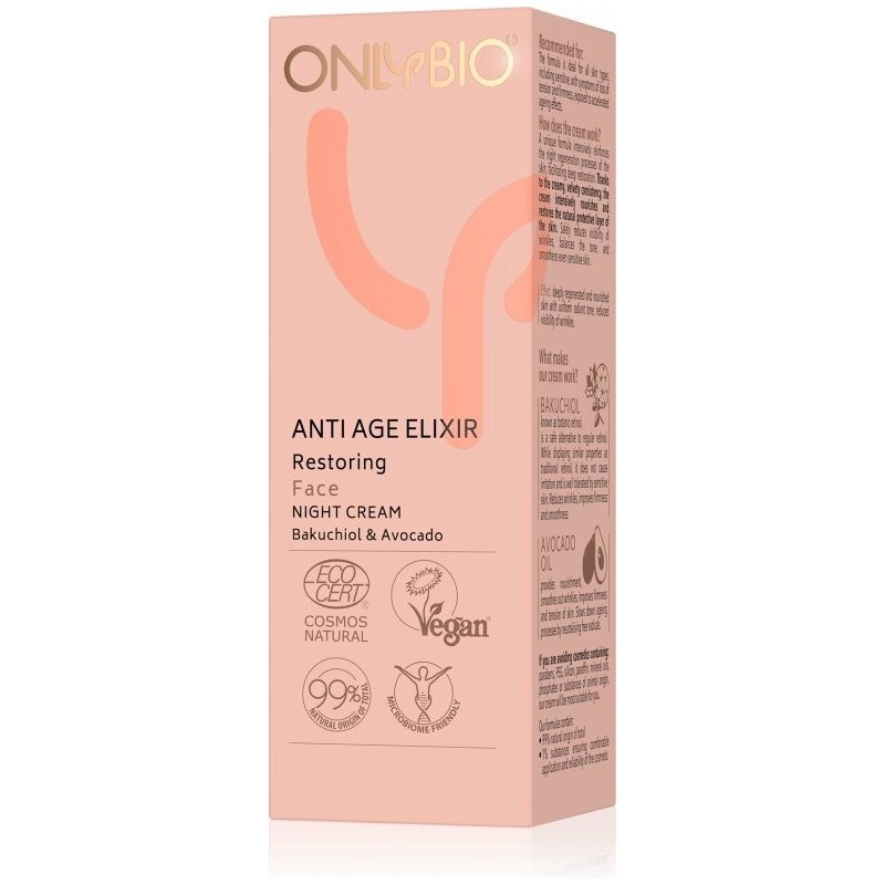 Obnovující noční pleťový krém (Anti Age Elixir) OnlyBio - 50 ml