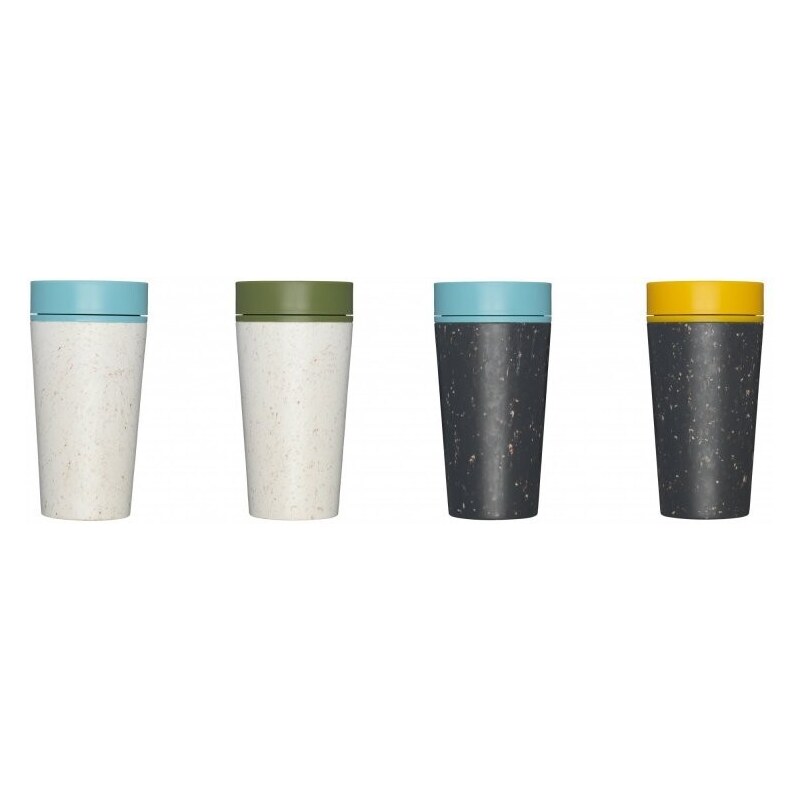 Hrnek z recykl. materiálů krémově - tyrkysové barvy Circular Cup - 340 ml