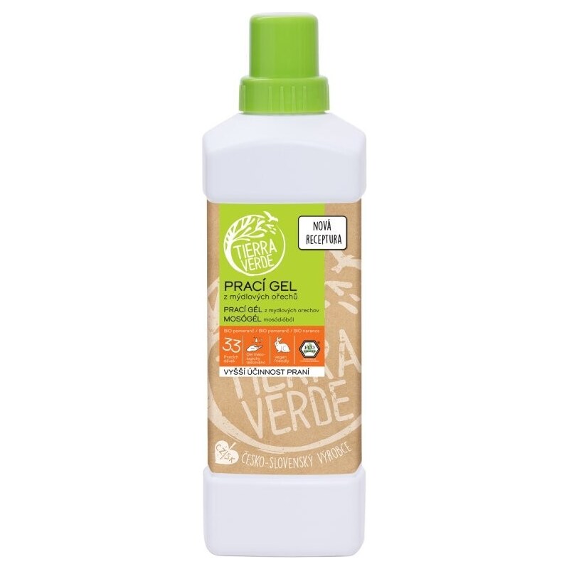 Prací gel s pomerančem inovovaná receptura BIO Tierra Verde - 1000 ml