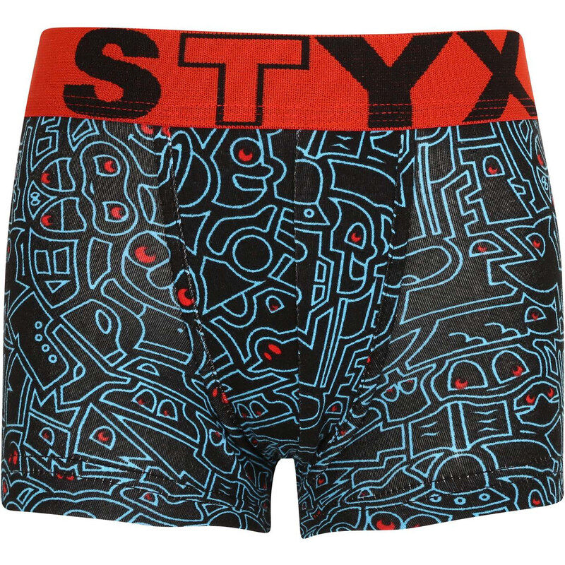 3PACK dětské boxerky Styx art sportovní guma vícebarevné (3GJ12612) 6-8